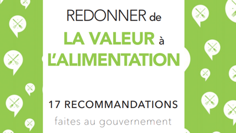 Le rapport du cercle de réflexion agroalimentaire a été présenté à Paris le 28 juin 2018.